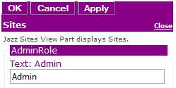 Figure 3: Editor for Jazz Sites